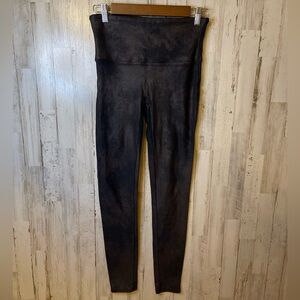 Women’s Spanx Leggings Faux Leather Lined Leggings Size Large